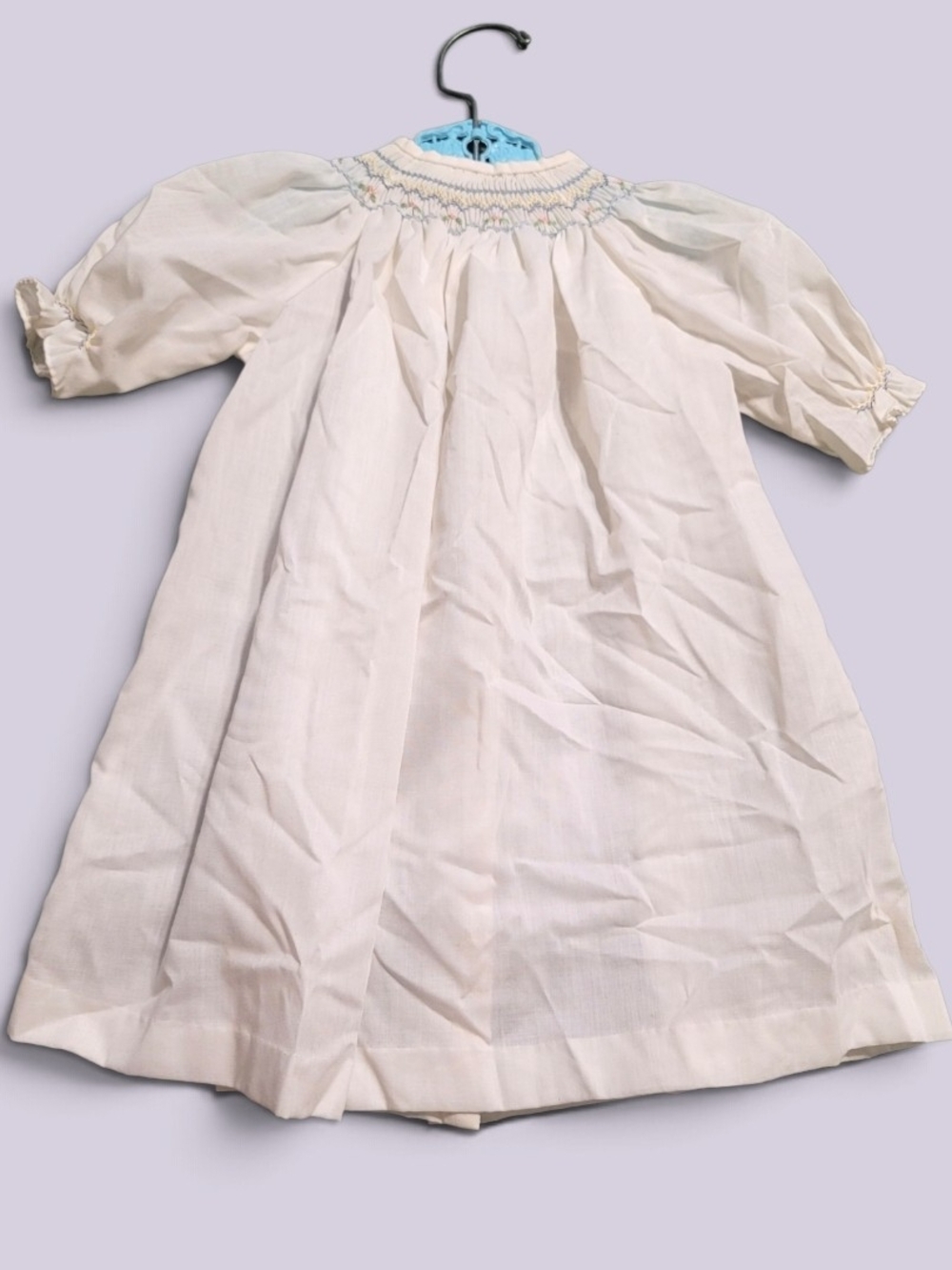 Vintage Classic Cream Girls' Smocked Nightgown - Soft Sleepwear